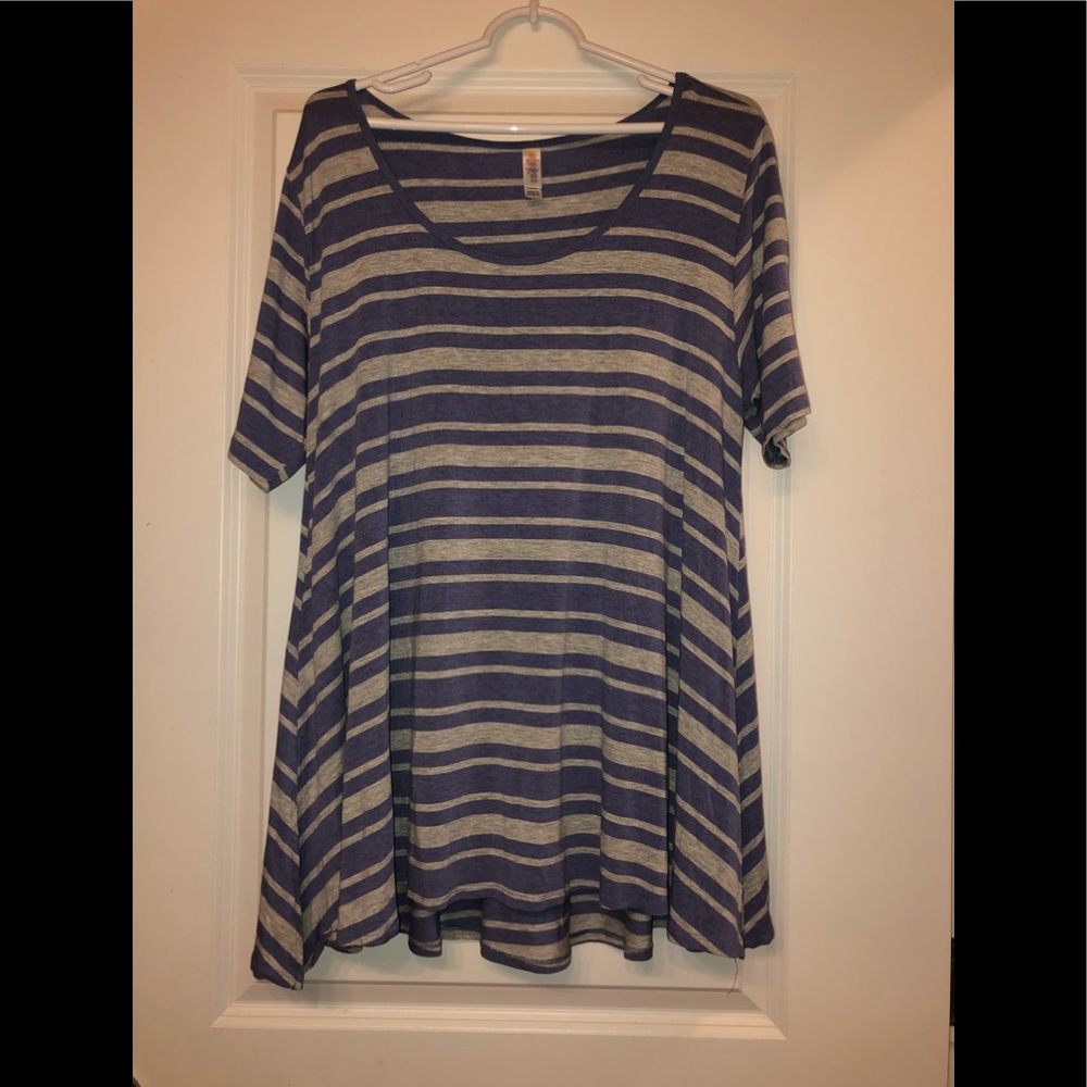 Grey and Blue striped Perfect T